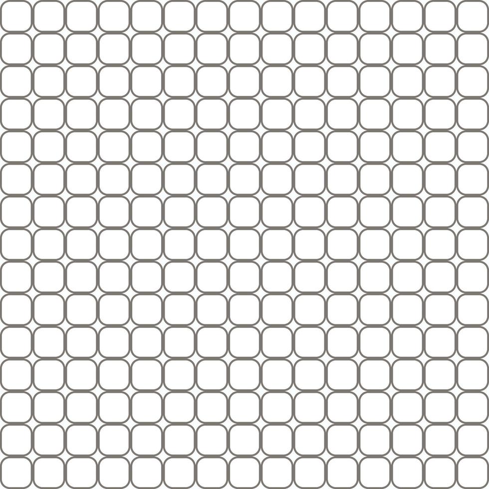 Seamless abstract pattern with many geometric black squared rounded edges boxes. Vector background design. Paper, cloth, fabric, cloth, dress, napkin, printing, present, sheet, shirt, bed concepts.