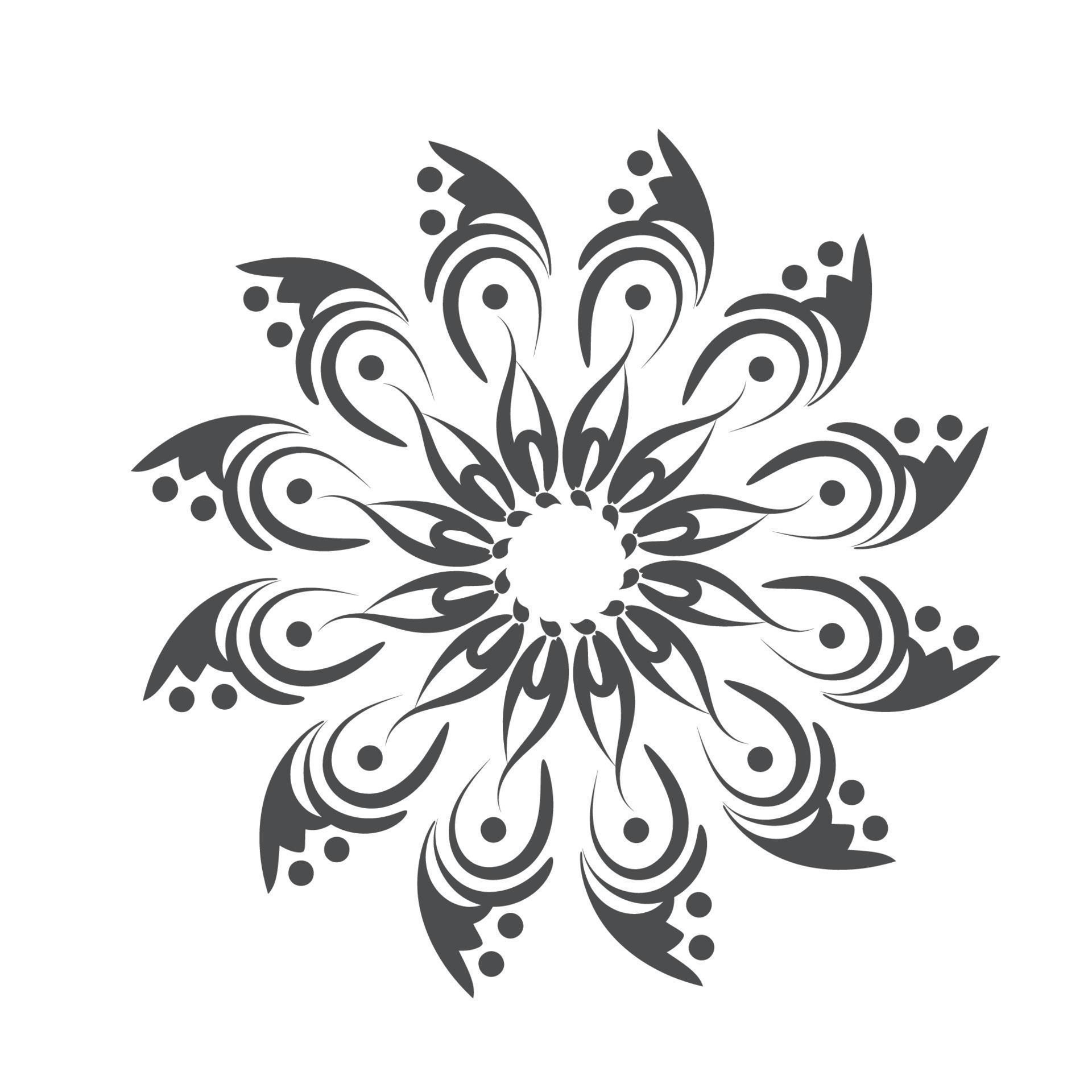 Mandala Art design in circle. Simple mandala design floral mandala art