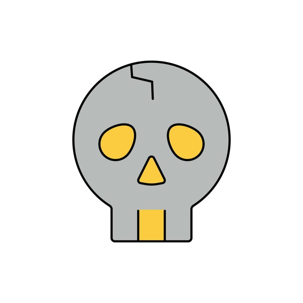 Halloween evil skull icon vector