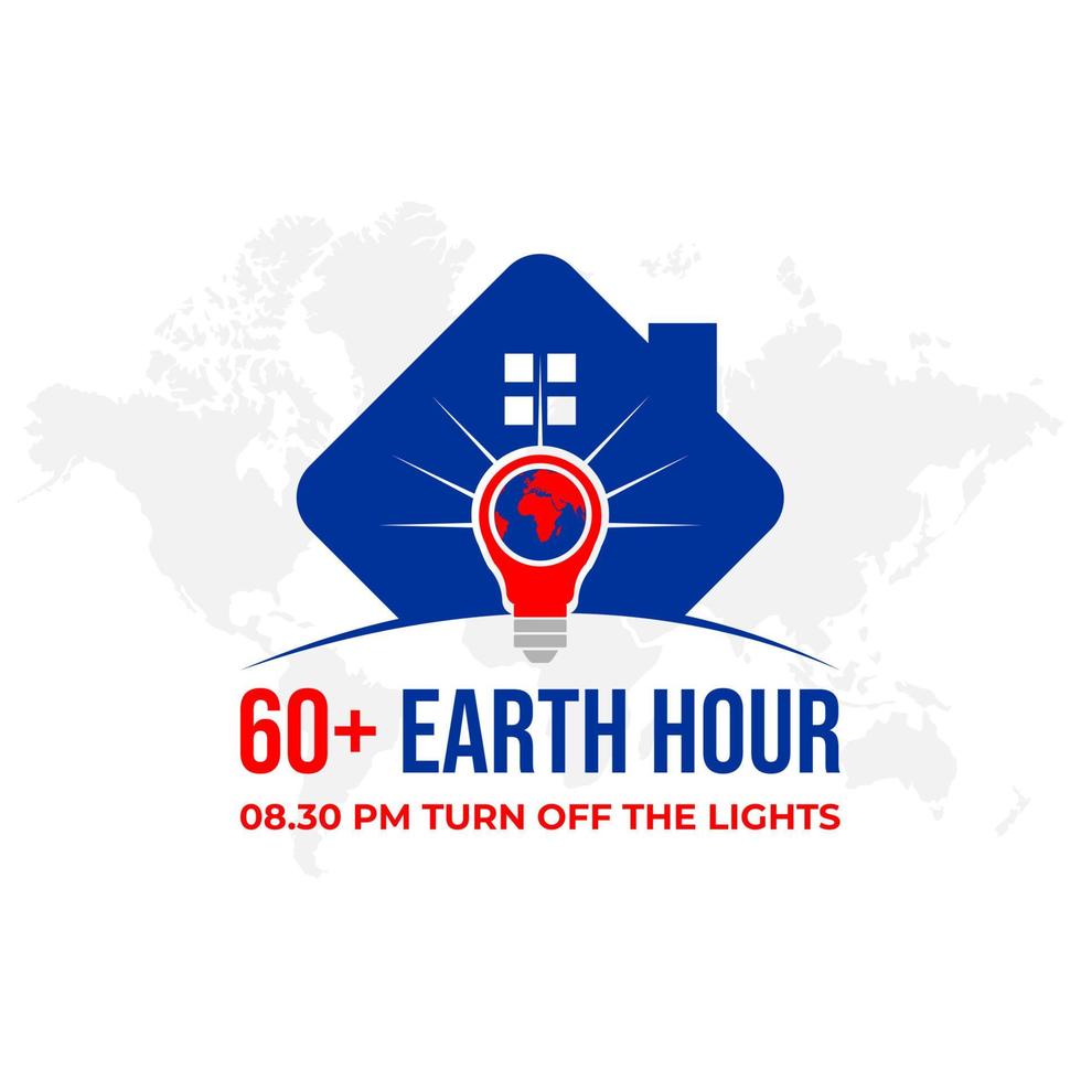 Earth Hour vector template