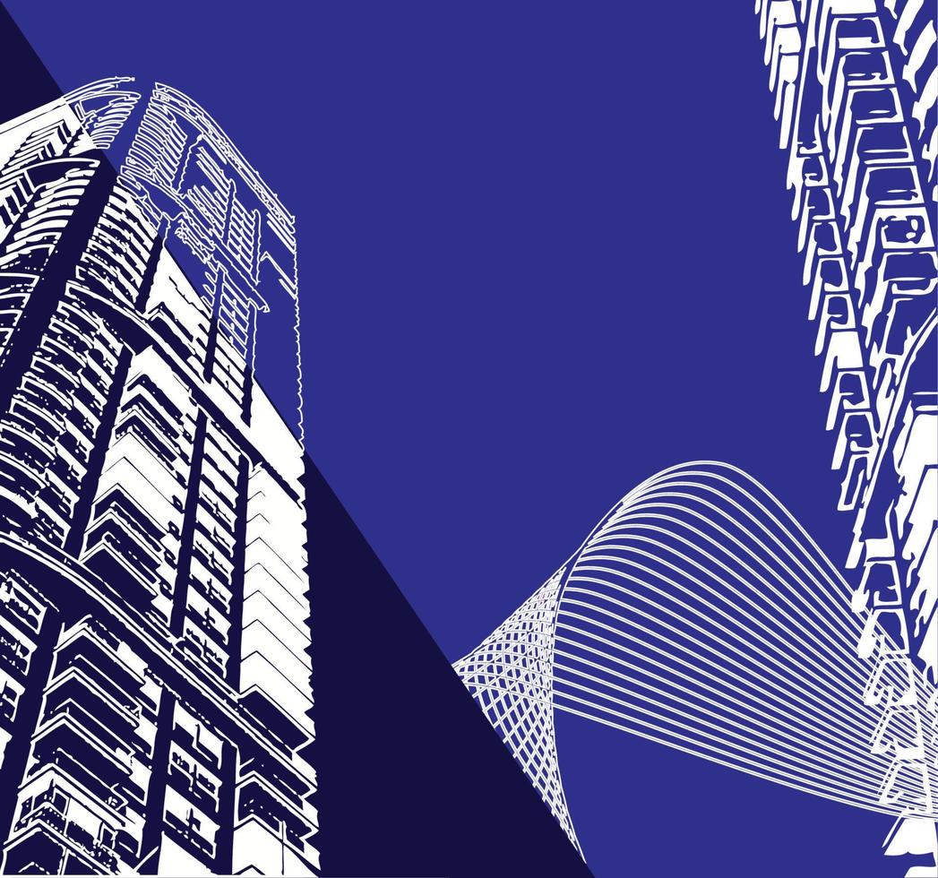 Scenes of urban life against the backdrop of houses vector