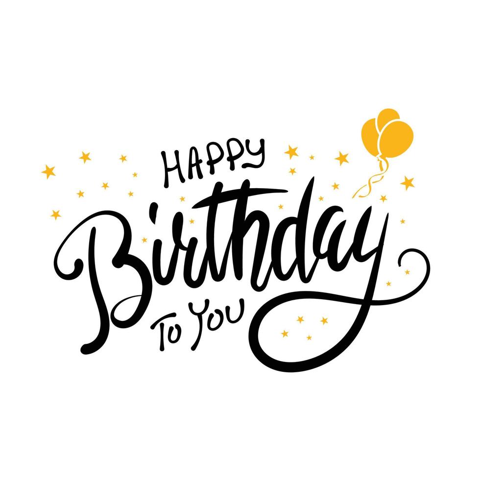 Happy Birthday Card Typography Greeting Card Design Vector Illustration