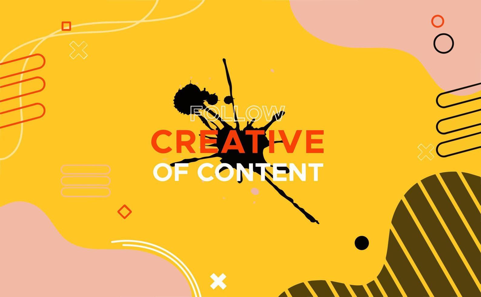 creative content social media post illustration vector background banner