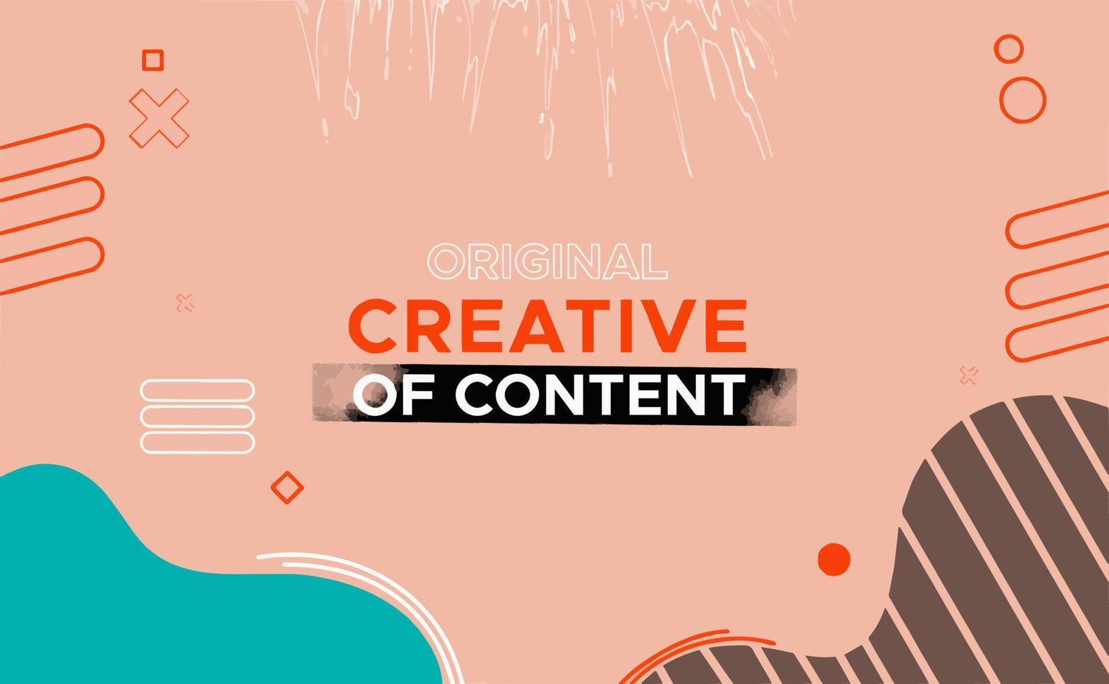 banner de fondo de vector de ilustración de publicación de redes sociales de contenido creativo