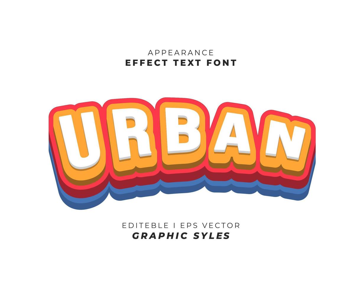 text effect font 3D color. suitable for use in the effect of business promotion texts and campaigns. easy to use in graphic styles settings. vector