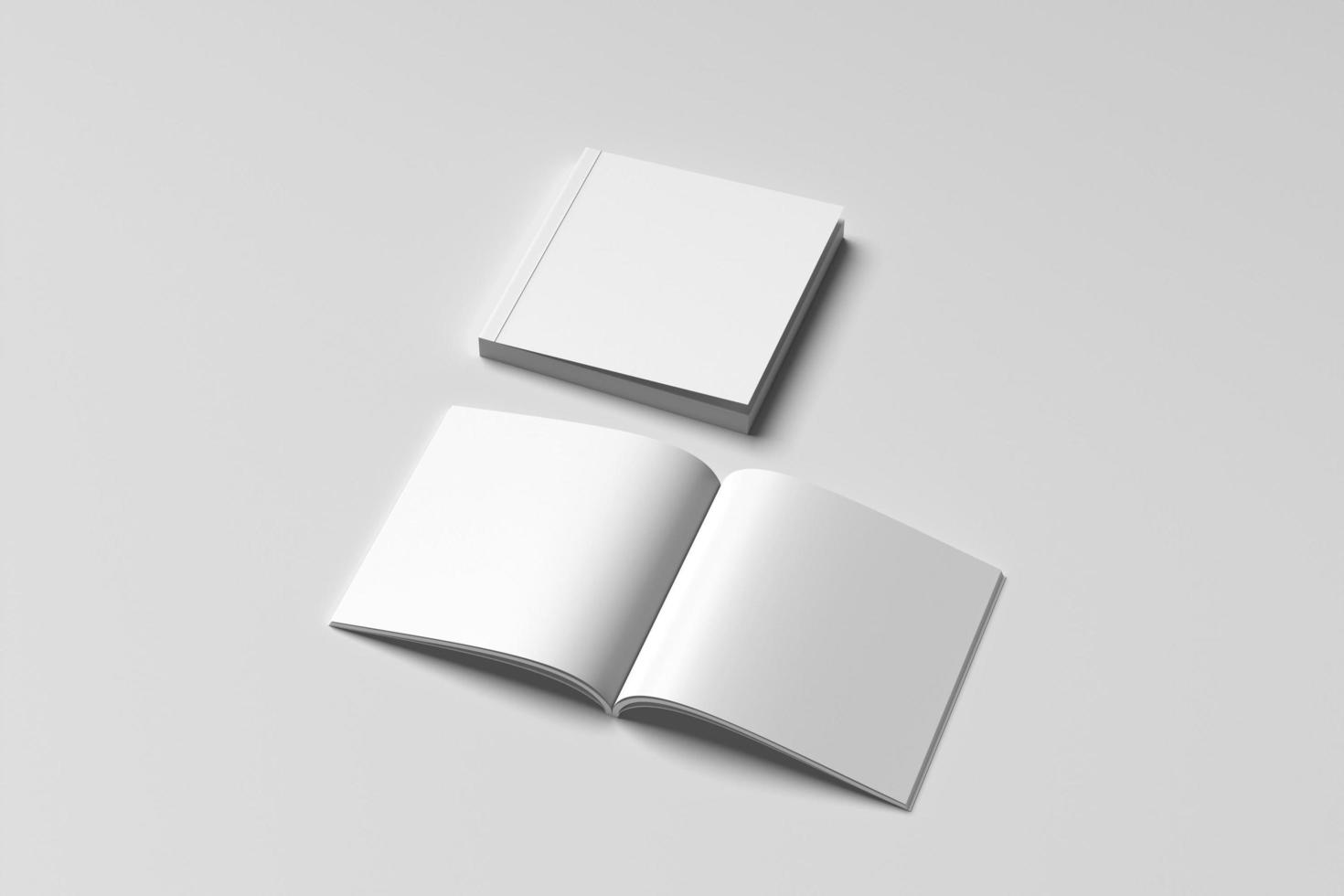 SQUARE BIFOLD BROCHURE BLANK MOCKUP photo