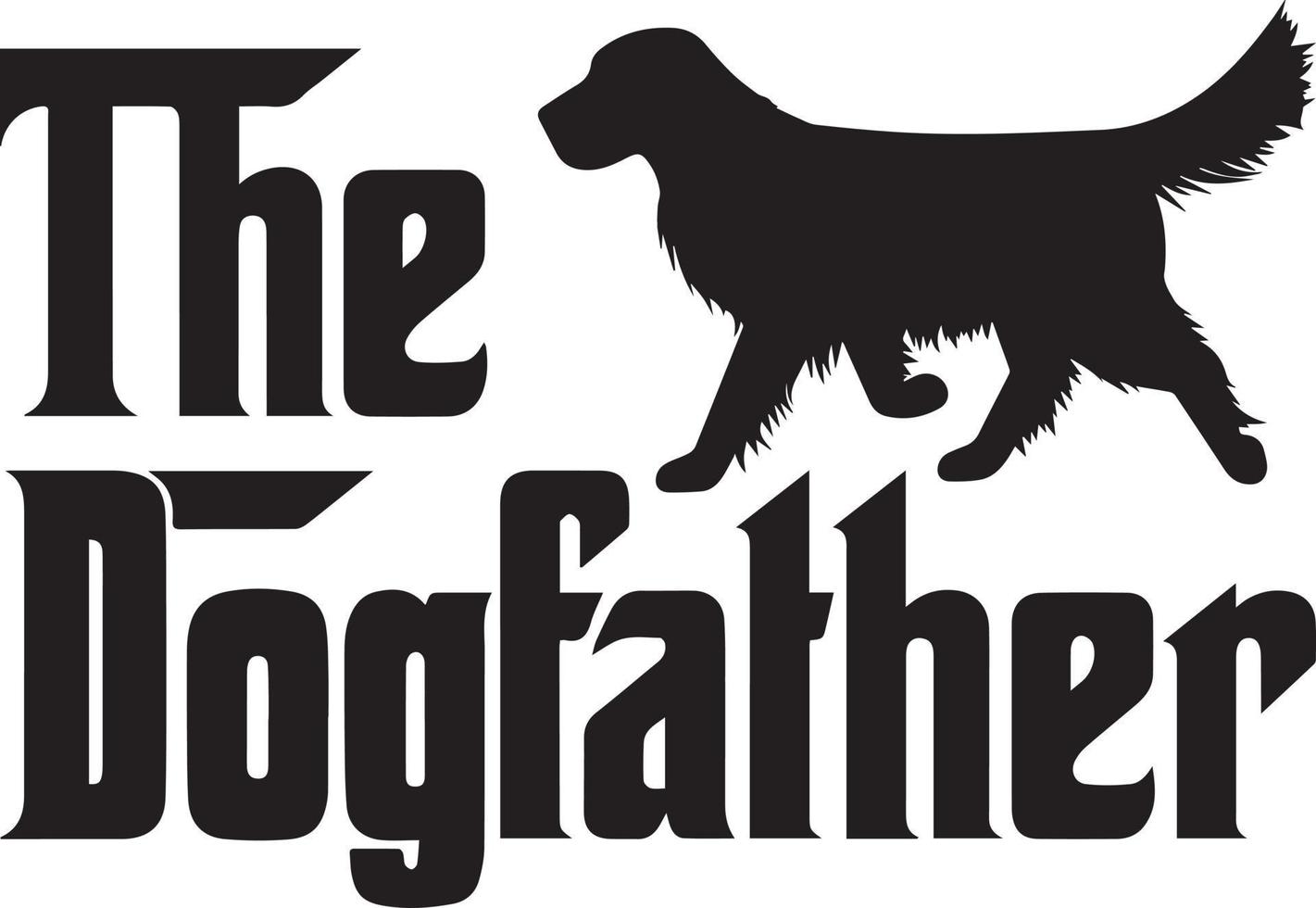 The Dogfather Golden Retriever 2 vector