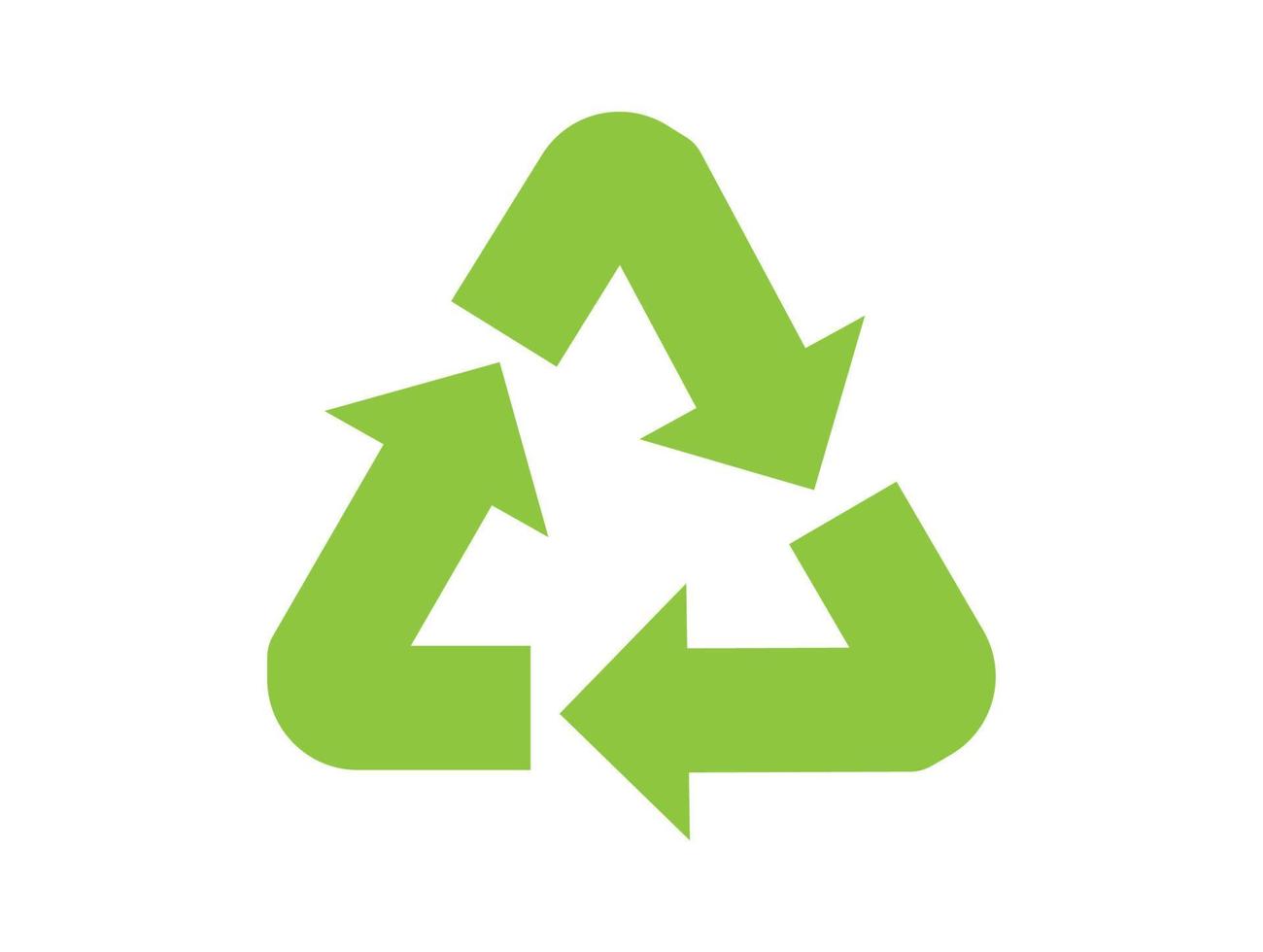 reciclar icono vector verde triangular eco reciclar iconos