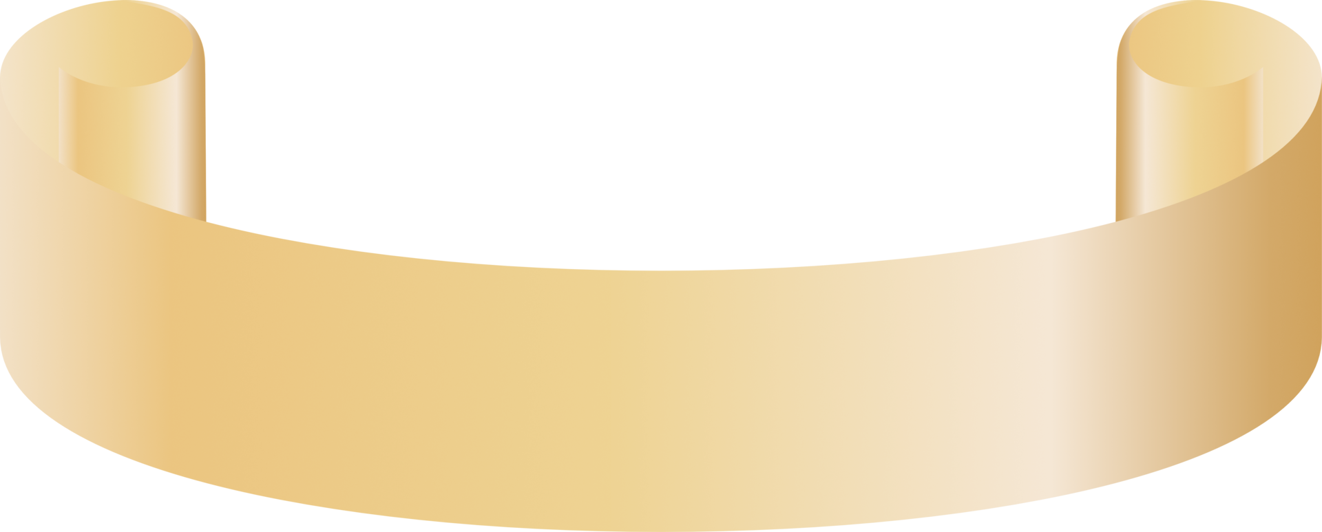 Luxury gold ribbon png