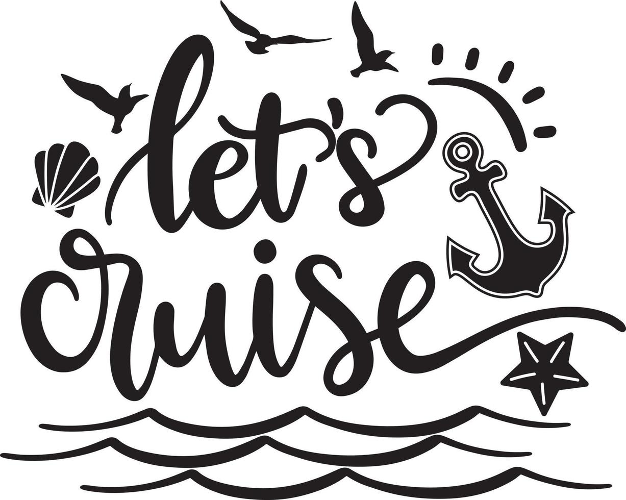 Let's Cruise Summer File vector