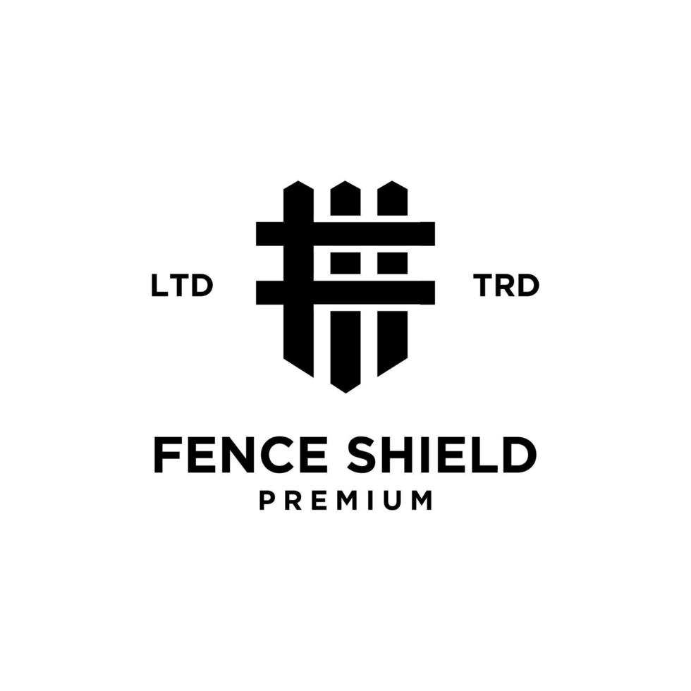 fence shield guard with initial letter f vector