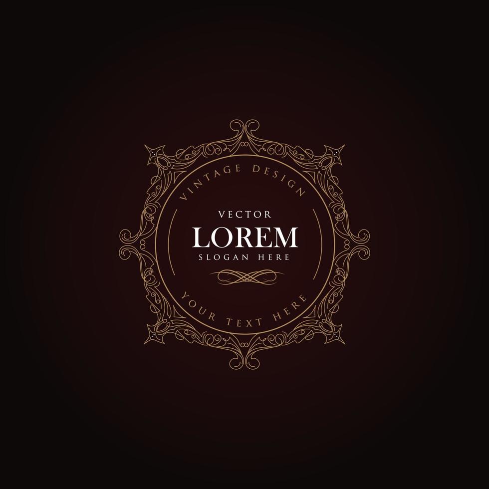 Luxurious vintage logo, Premium vintage logo, sign, signature, symbol, luxury high quality logo. Luxury jewelers shop vector logo design. golden logo. premium logo