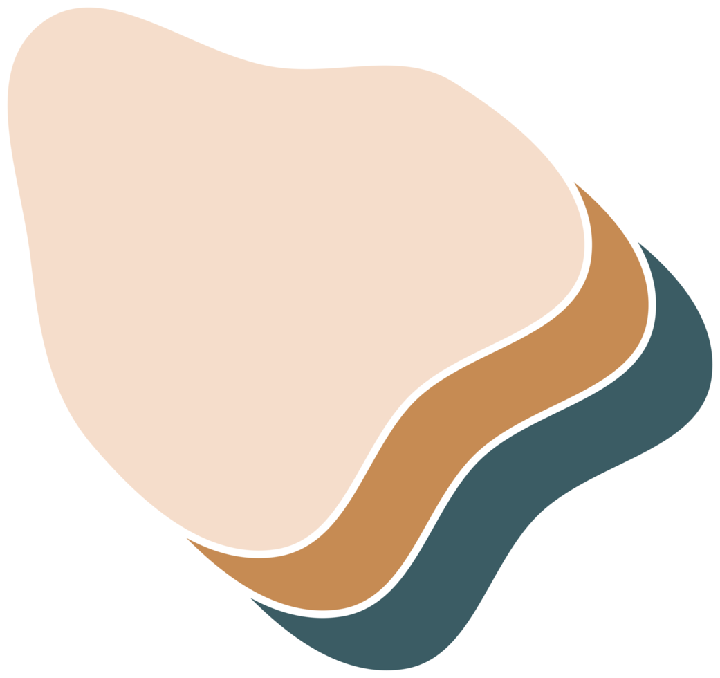 Organic abstract shape delicate colorful png