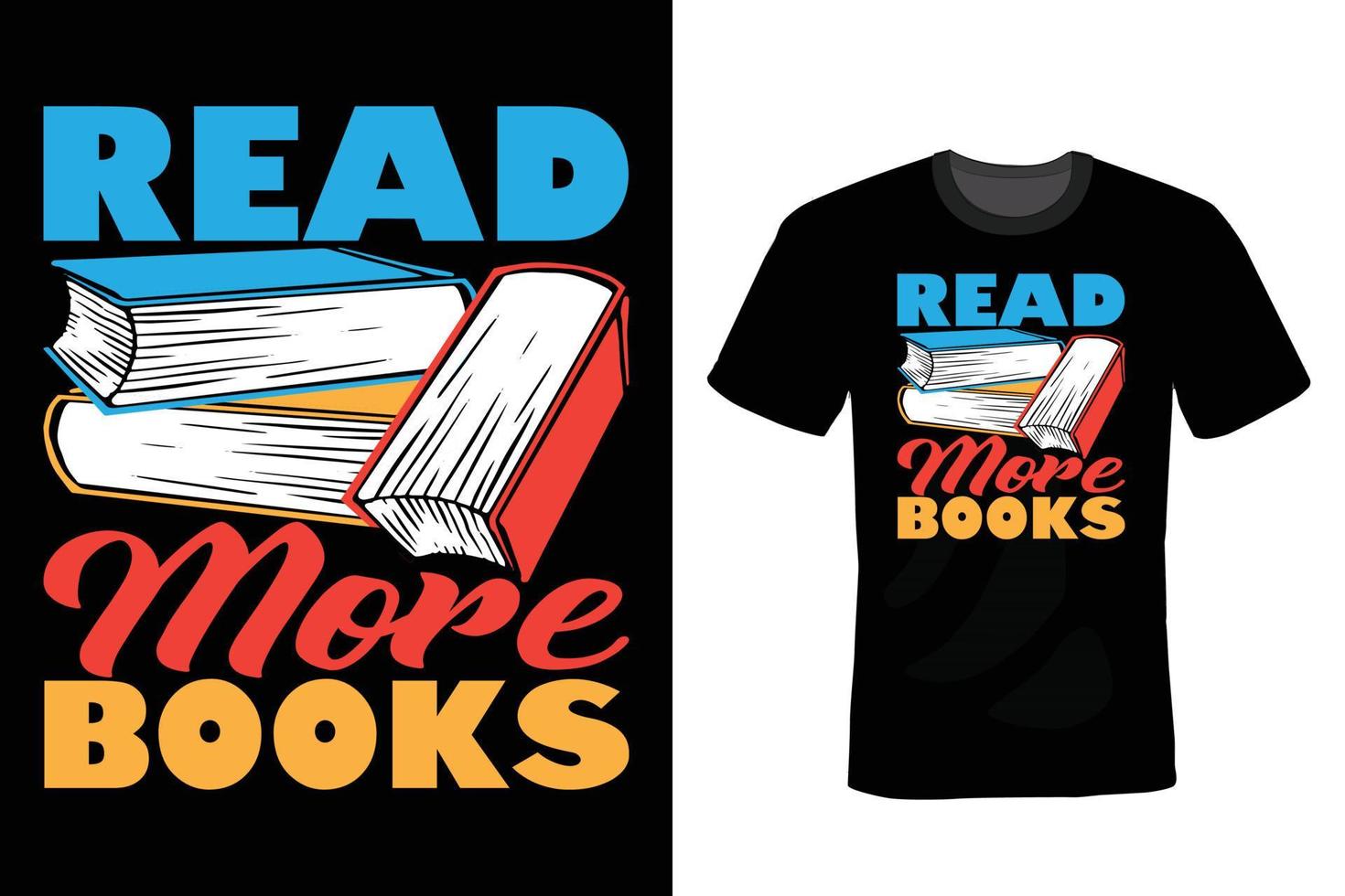 diseño de camiseta de amante de los libros, vintage, tipografía vector