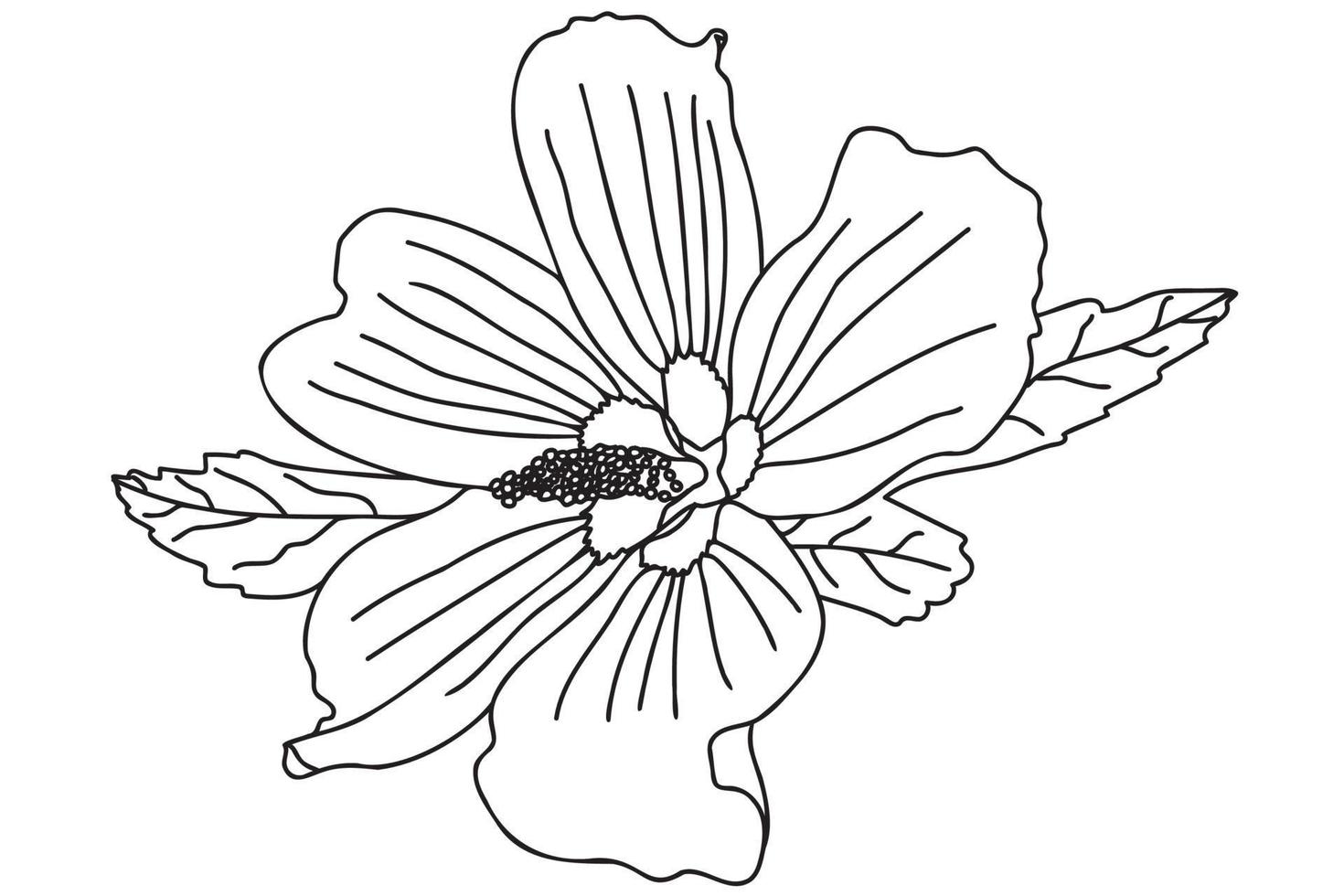 gibicus is drawn in black outline, intended for tattoo, card, fabric printing, printing, Valentine, March 8 and other occasions. vector