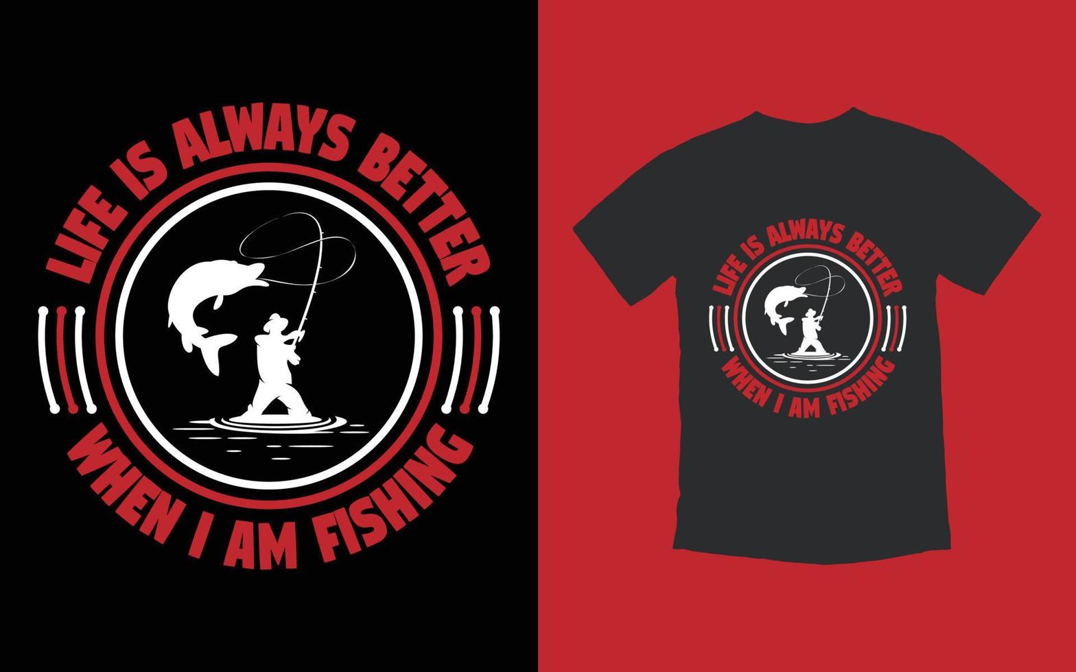 Fishing Typhography T shirt Design vector