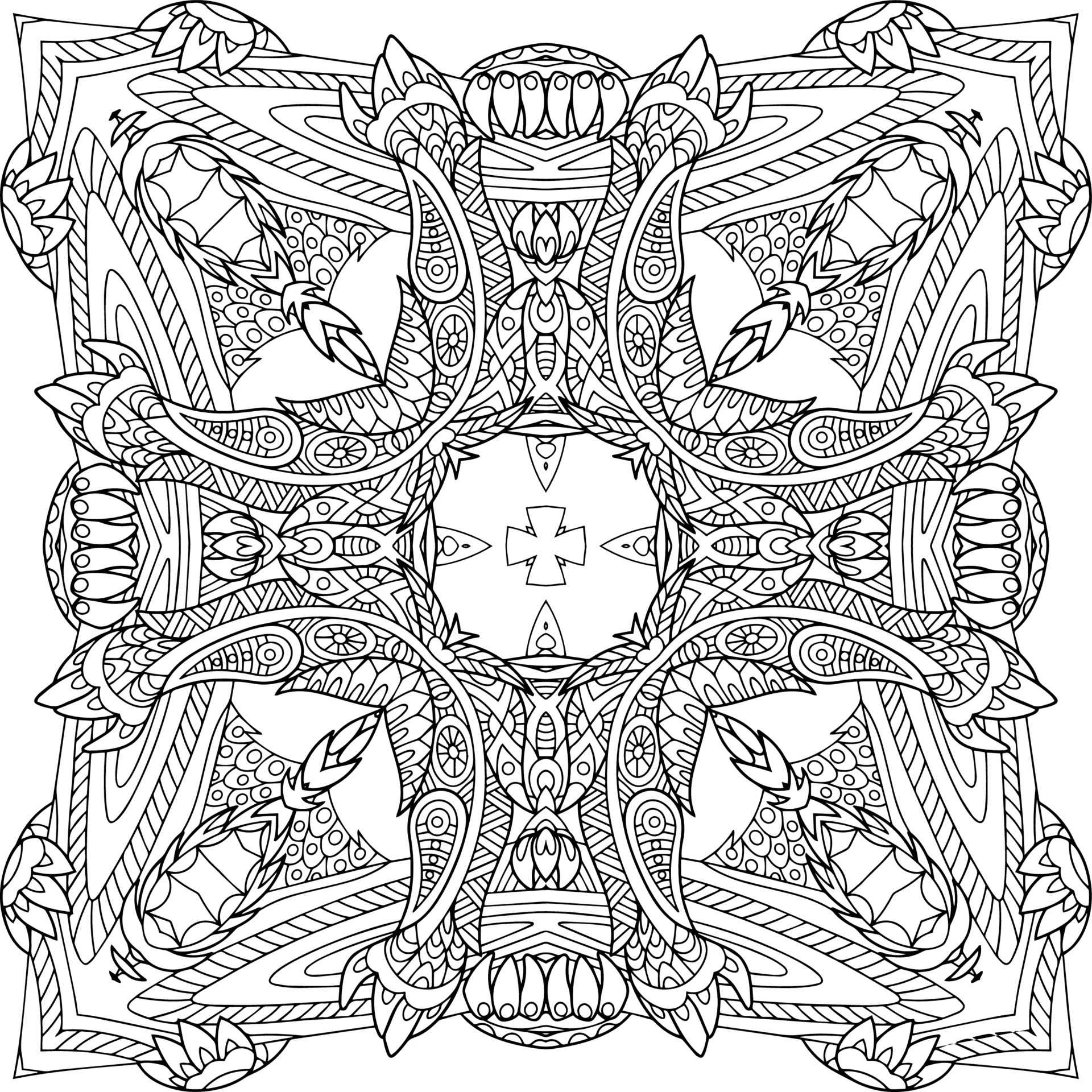 mandala element for colouring book 11999275 Vector Art at Vecteezy