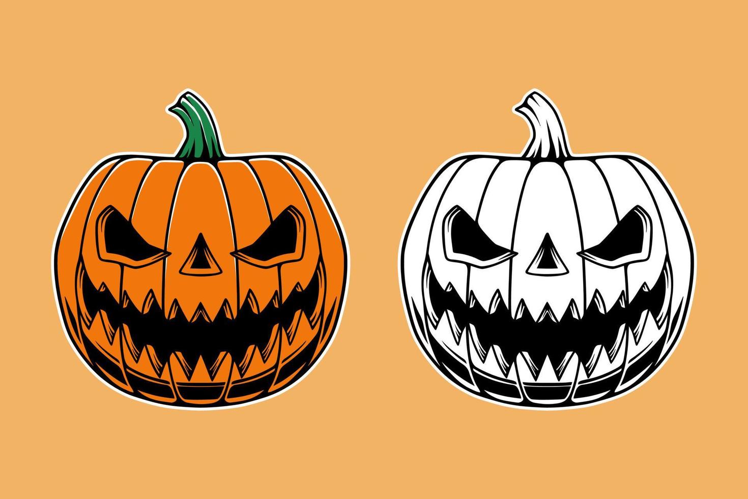 conjunto de paquete de diseño de icono de vector de halloween