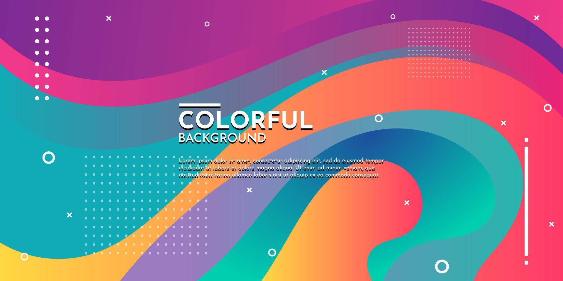 Abstract wavy background with modern gradient colors vector