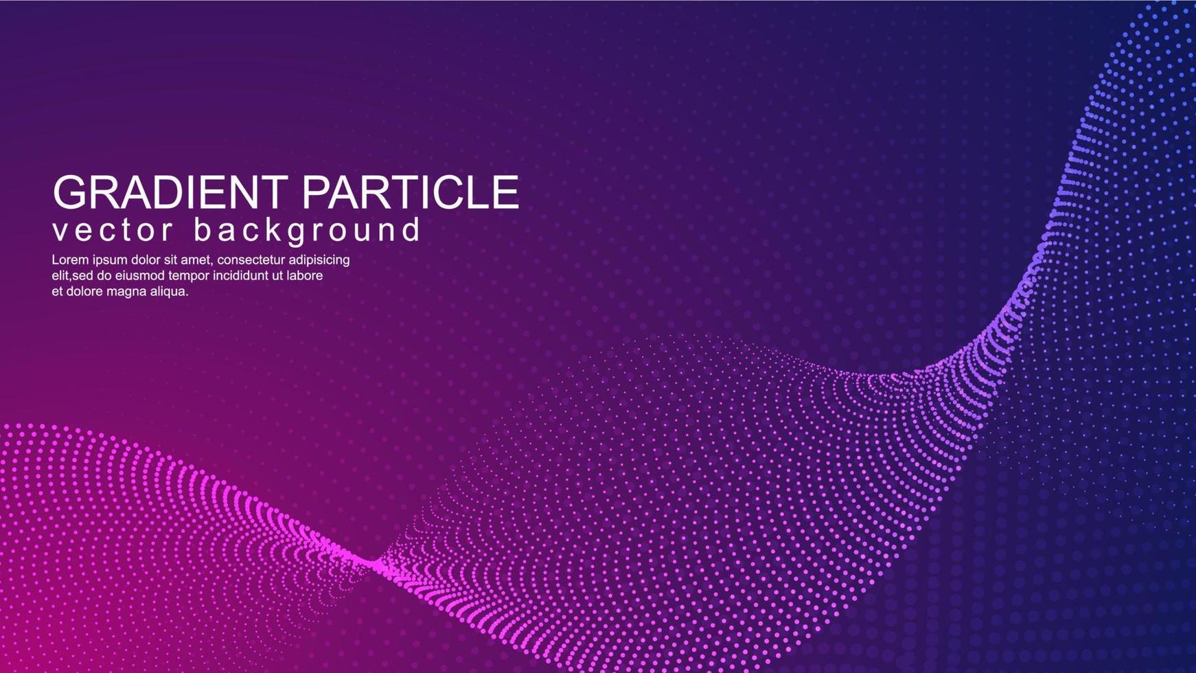 Gradient wave particles background vector