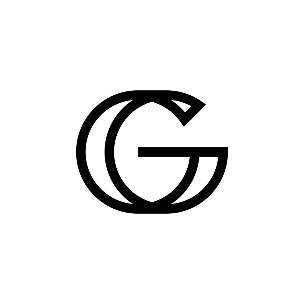 diseño moderno del logotipo de la letra g del monograma vector
