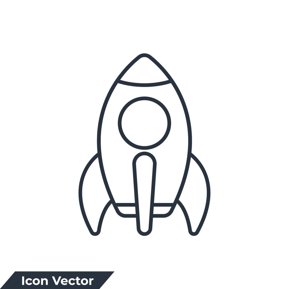 Rocket icon logo vector illustration. startup symbol template for graphic and web design collection