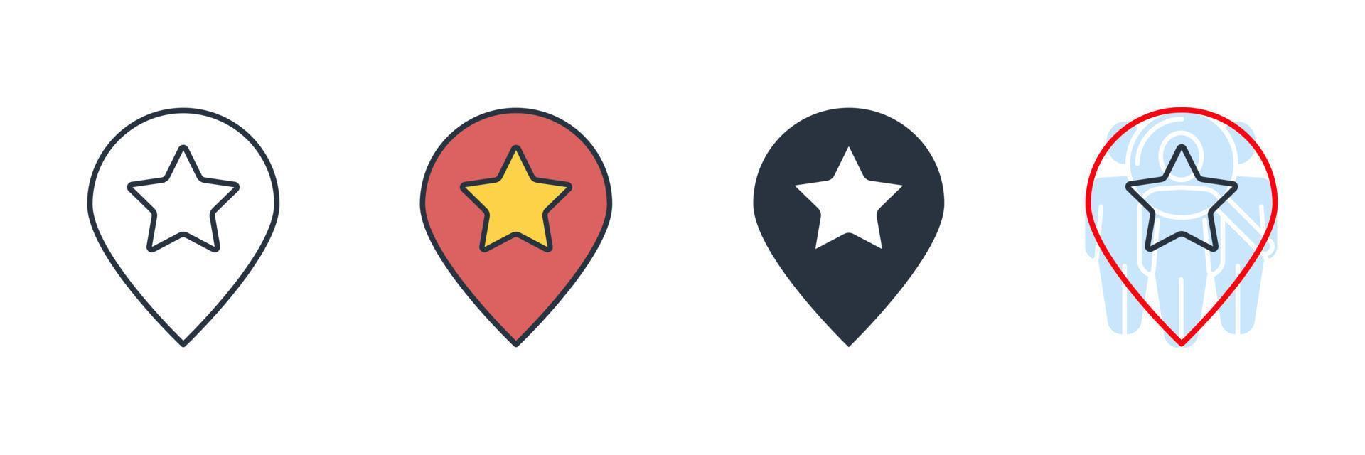 pin point icon logo vector illustration. Location symbol template for graphic and web design collection