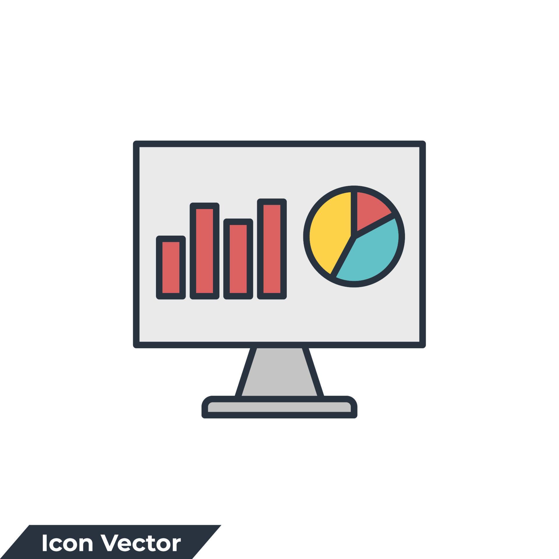 monitoring icon logo vector illustration. Dashboard admin symbol