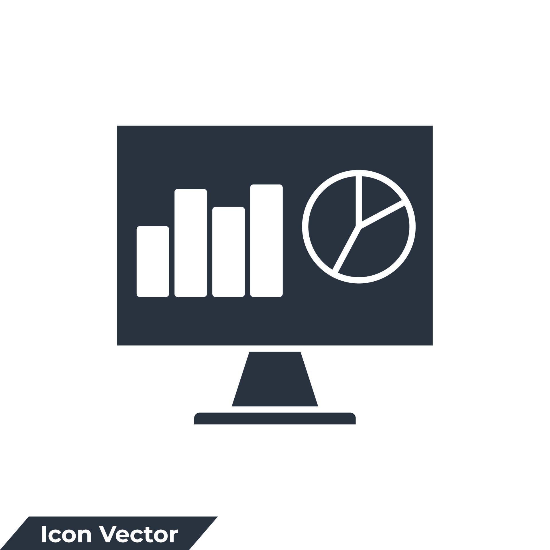 monitoring icon logo vector illustration. Dashboard admin symbol