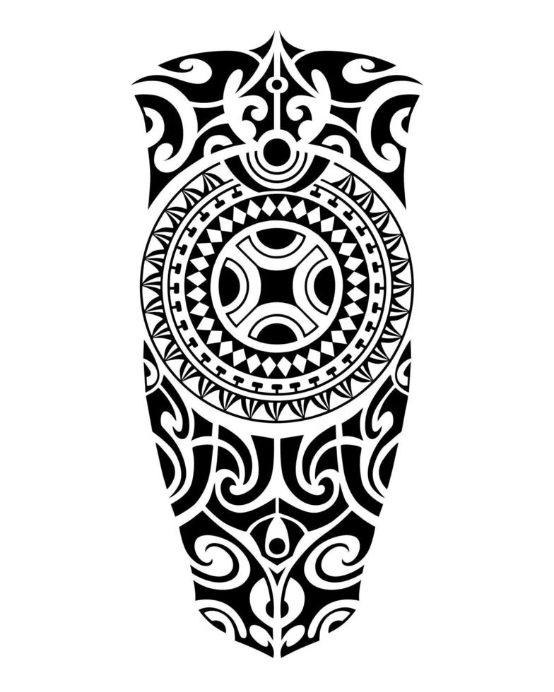 Tattoo sketch maori style for leg or shoulder. vector