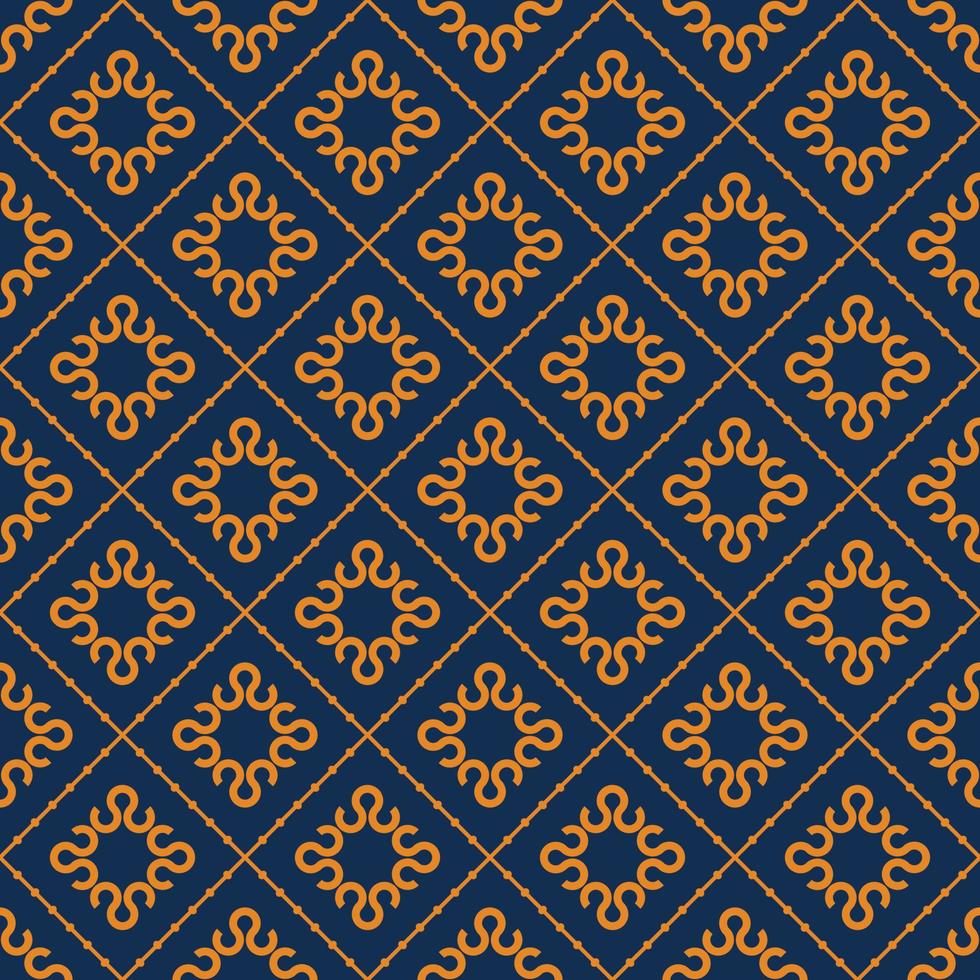 native asian geometric floral pattern vector