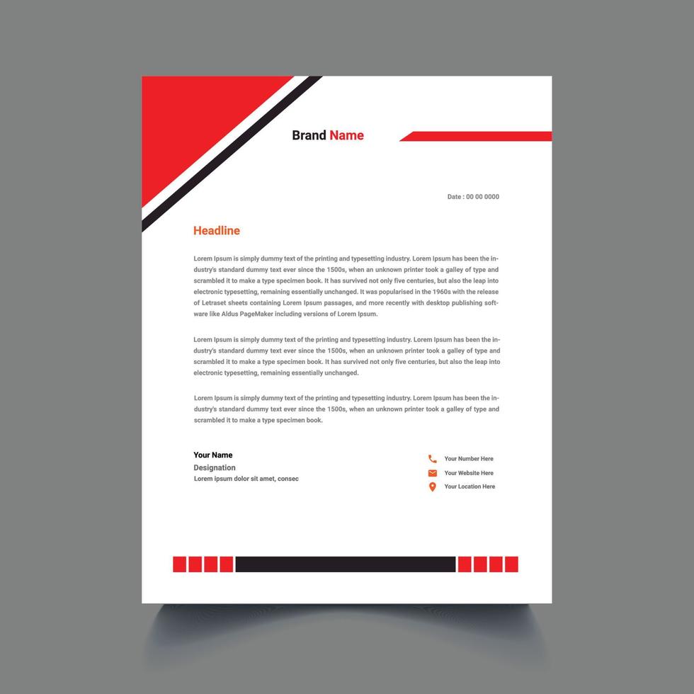 Letterhead Design Template add vector
