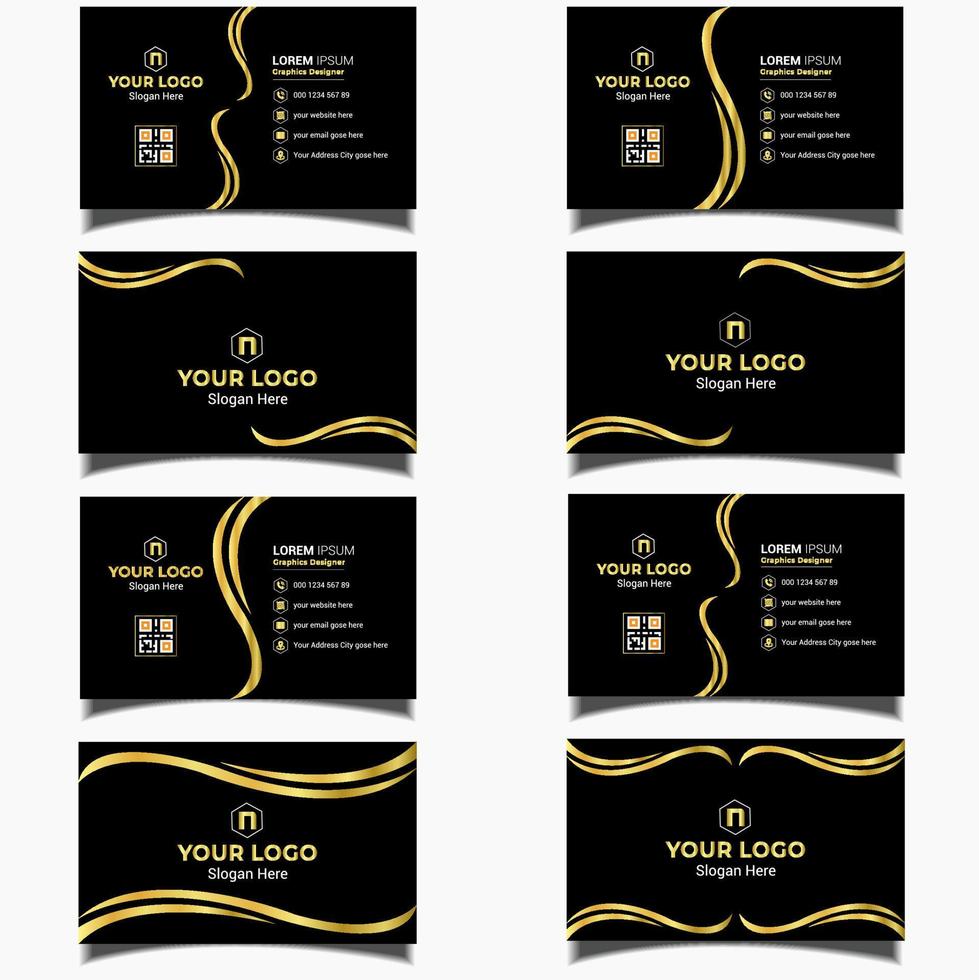 Minimalist corporate business card design vector