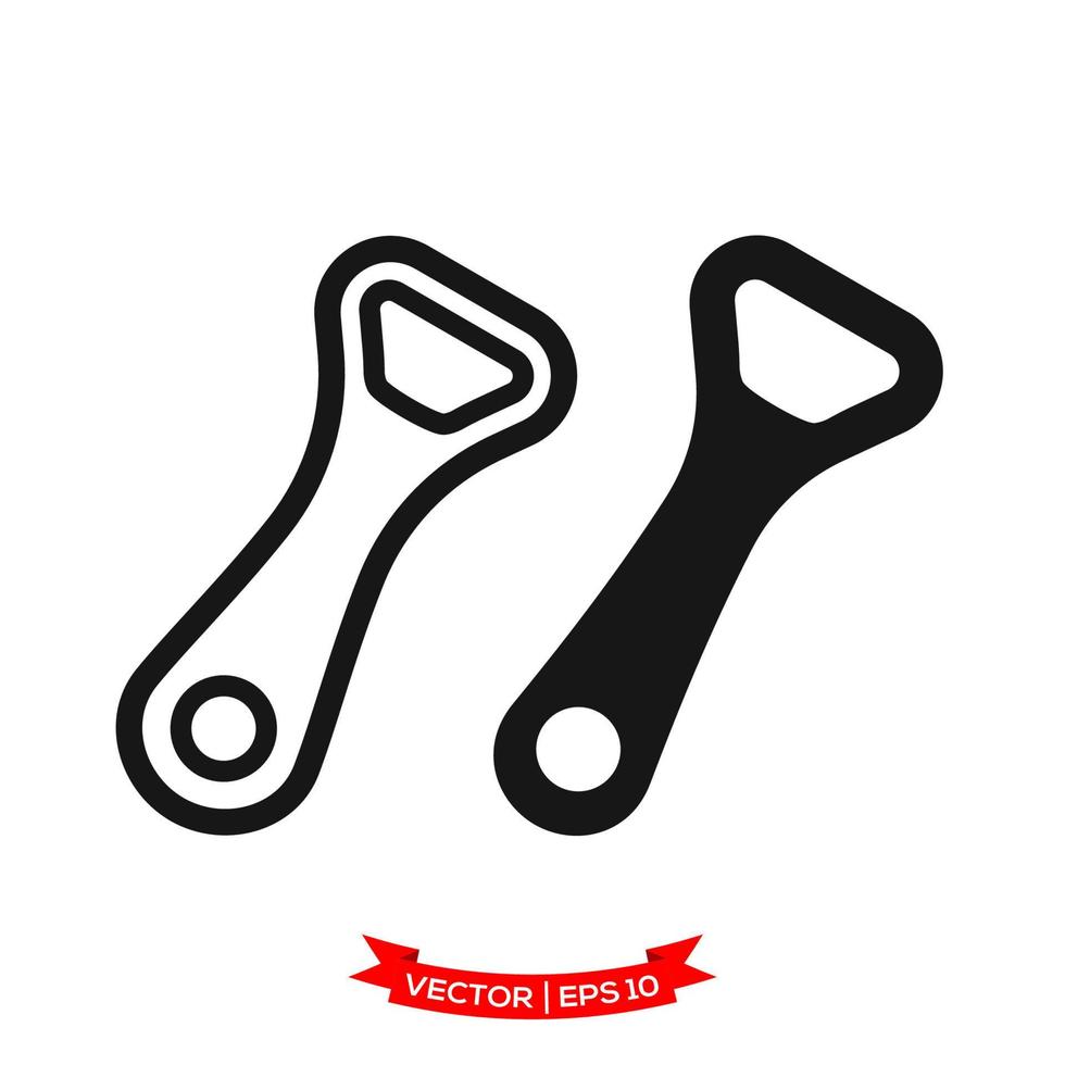 bottle opener illustration, speed opener icon in trendy flat style vector