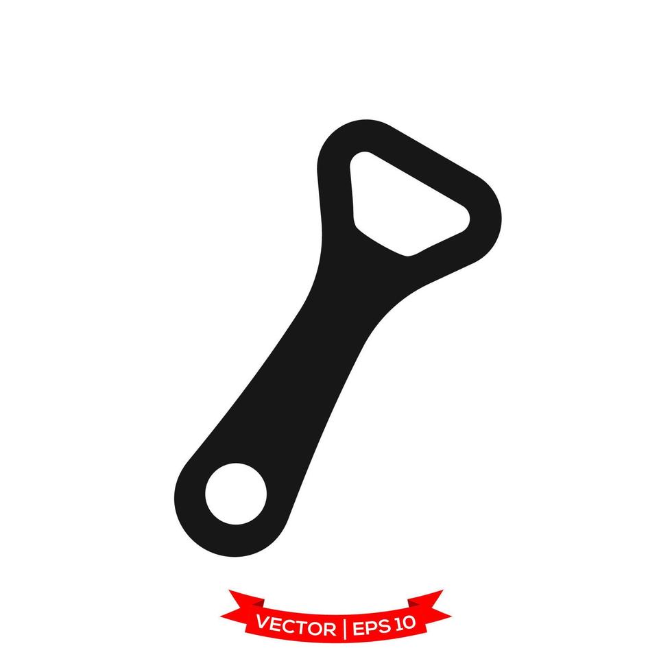 bottle opener illustration, speed opener icon in trendy flat style vector