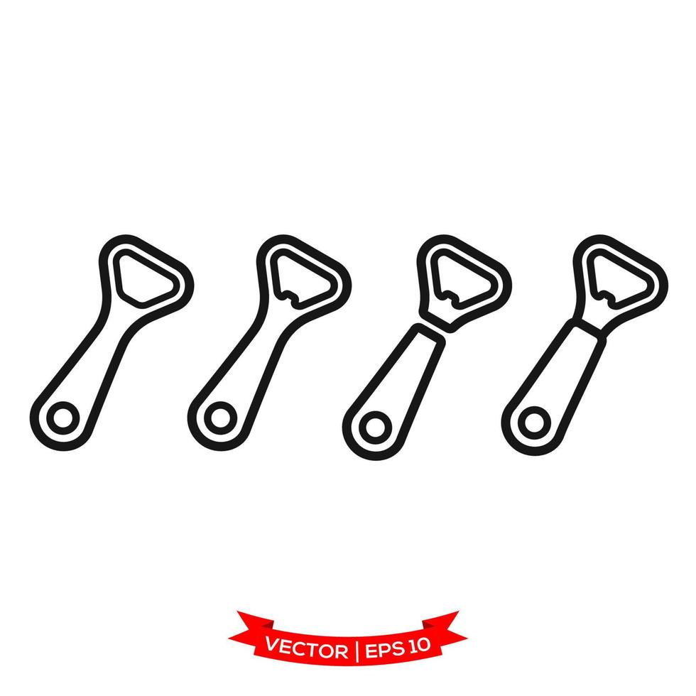 bottle opener illustration, speed opener icon in trendy flat style vector