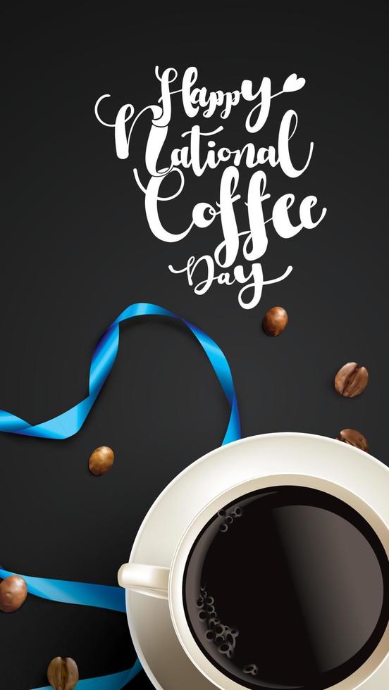 International or national Coffee Day vector