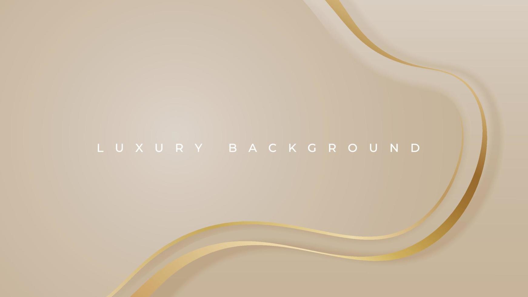 Abstract luxury background with golden wave lines, paper cut style. Soft color template with curve shape and gold lines. Premium design with space for text. Vector illustration