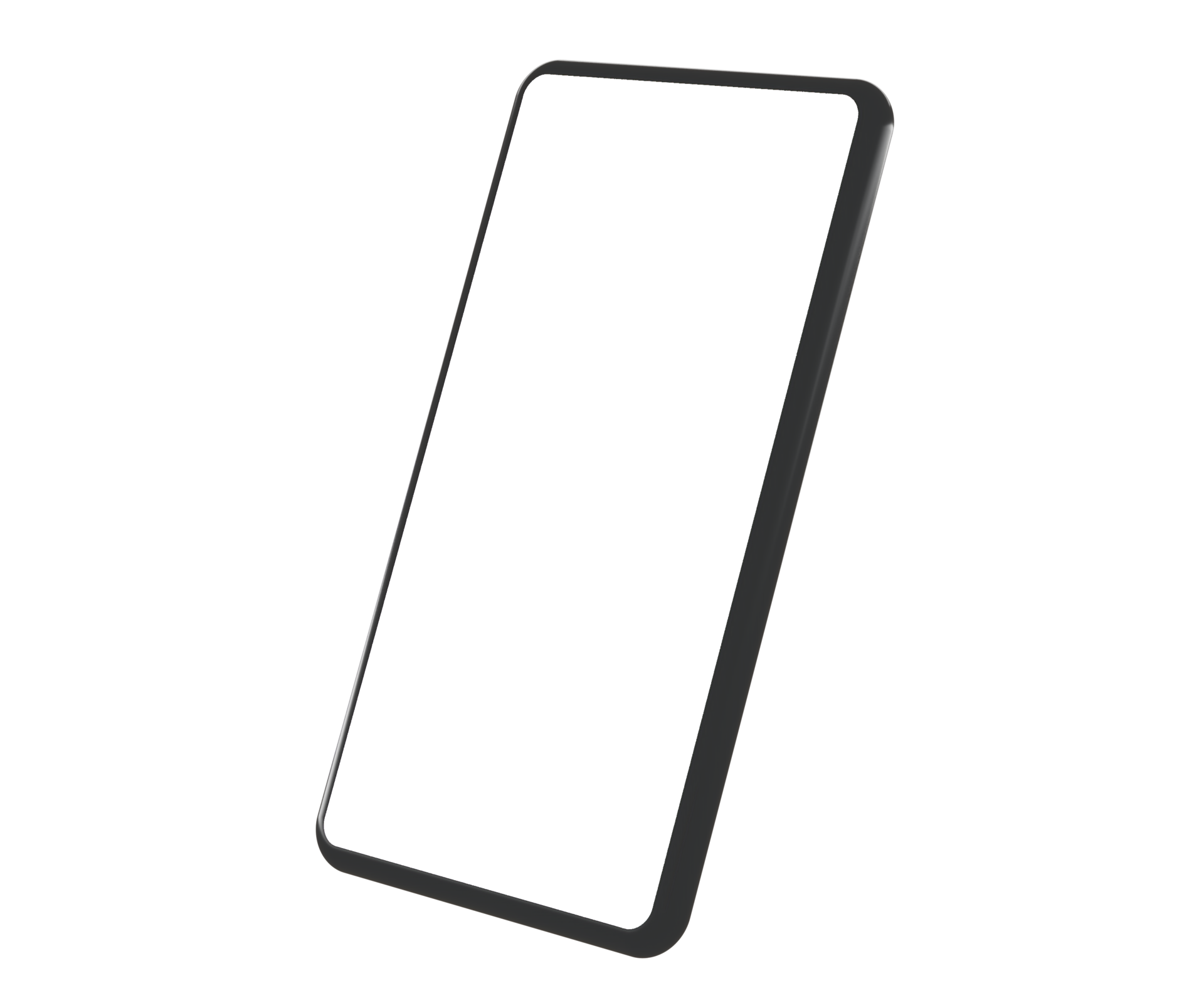 Nuevo y elegante teléfono inteligente con maqueta de pantalla blanca en