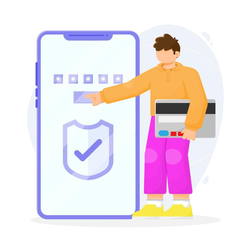 flat illustration of payment vector
