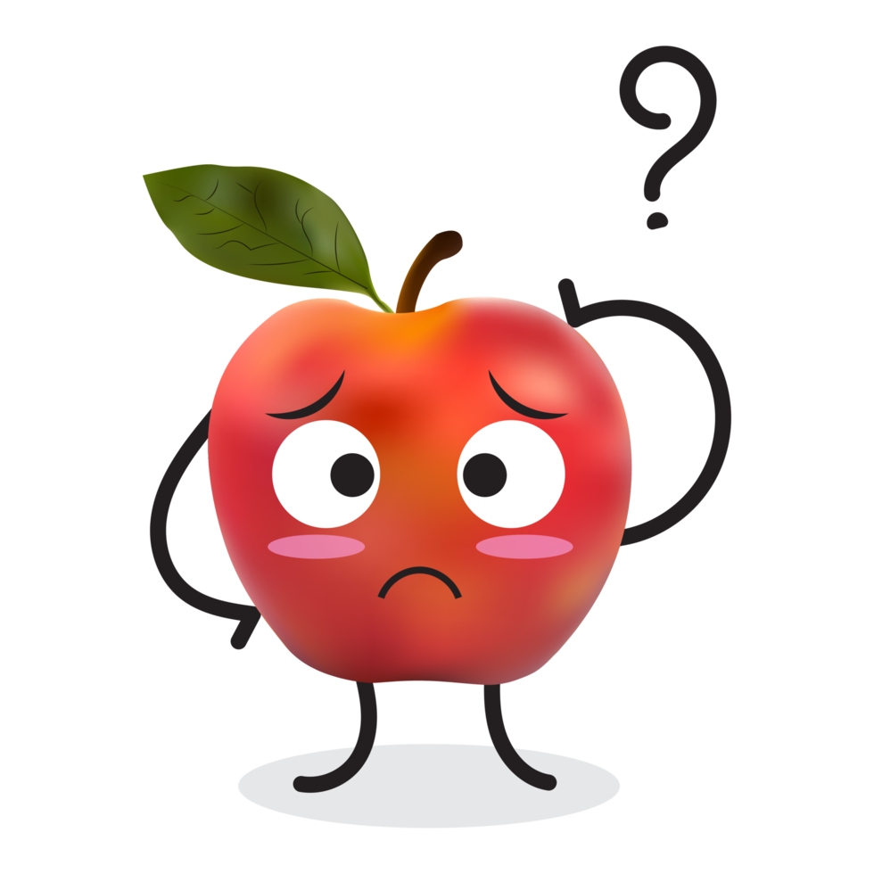 personaje de dibujos animados de manzana. png