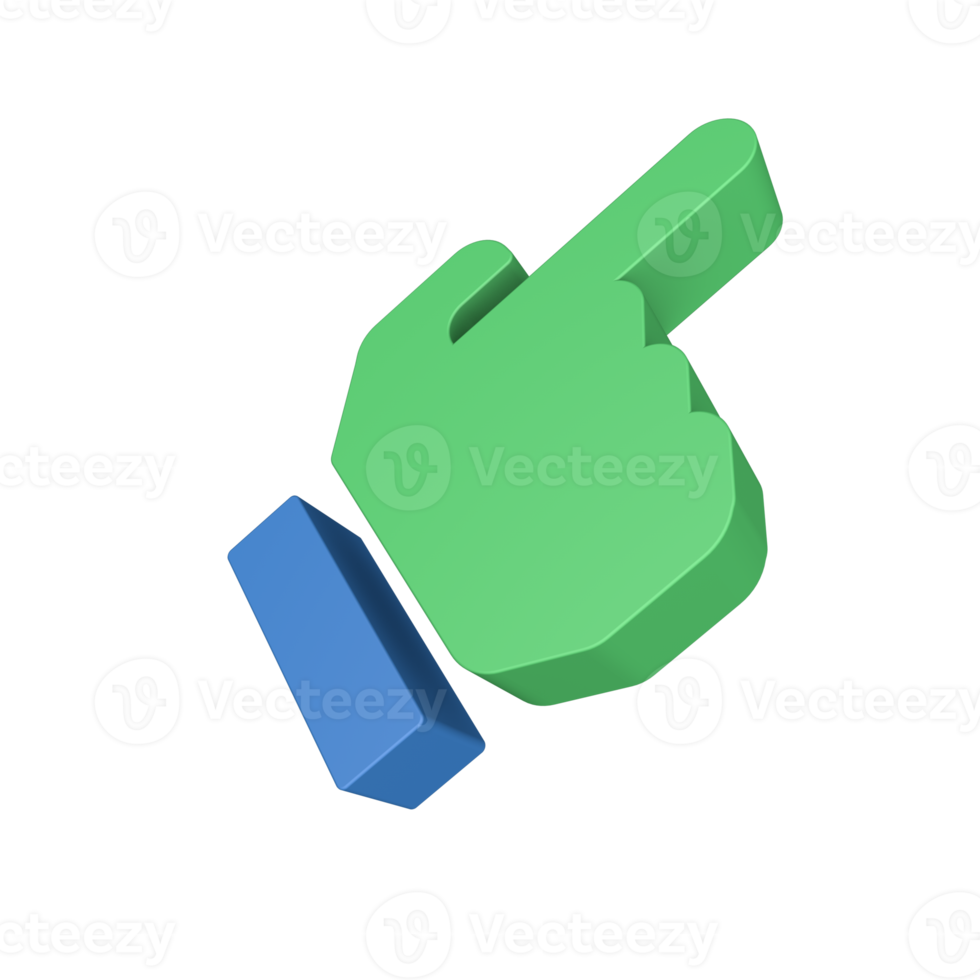 icono de gesto de mano 3d png