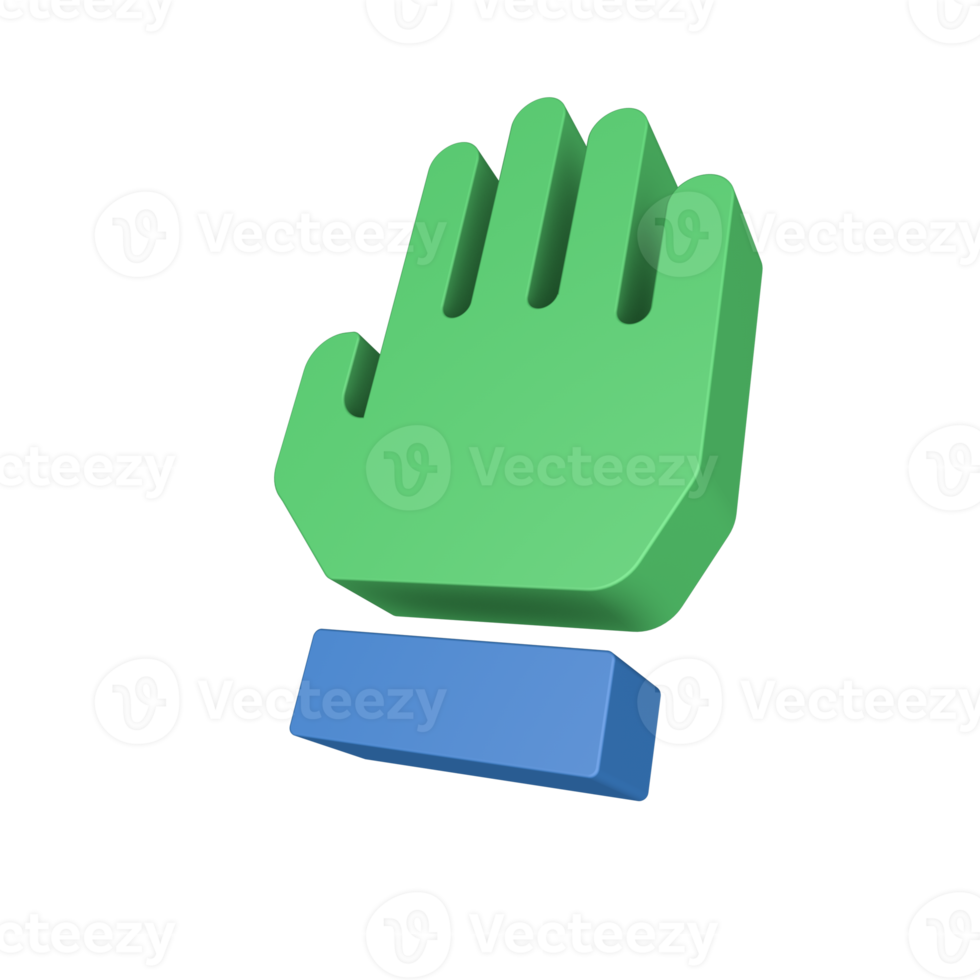 icono de gesto de mano 3d png