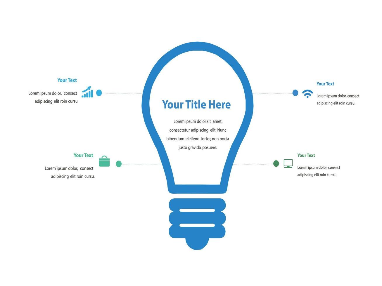 plantilla de diseño infográfico de ilustración vectorial con iconos y 4 opciones o pasos. se puede utilizar para procesos, presentaciones, diseño, banner, gráfico de información vector