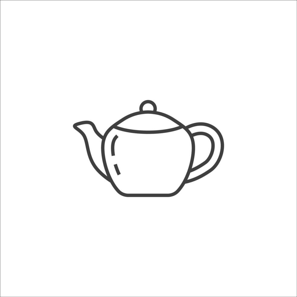 Vector sign of The Teapot symbol is isolated on a white background. Teapot icon color editable.