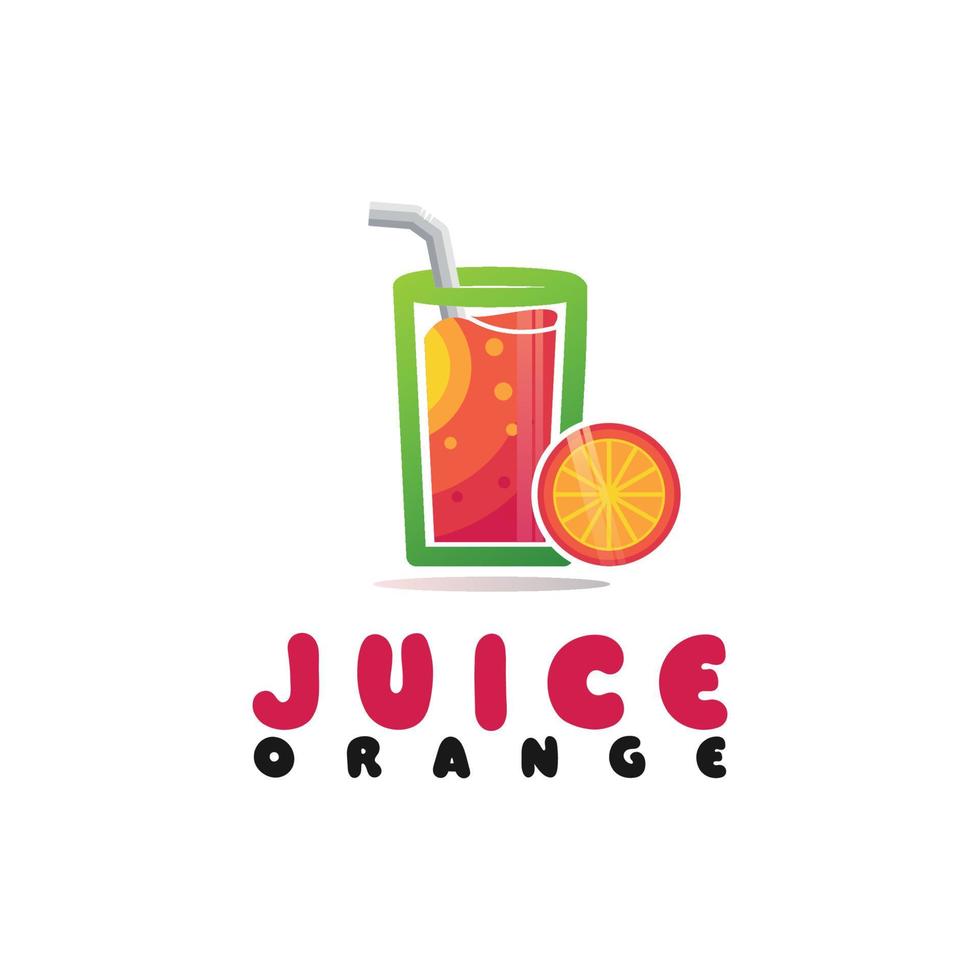 ilustración del logotipo estilo colorido degradado de jugo. vector