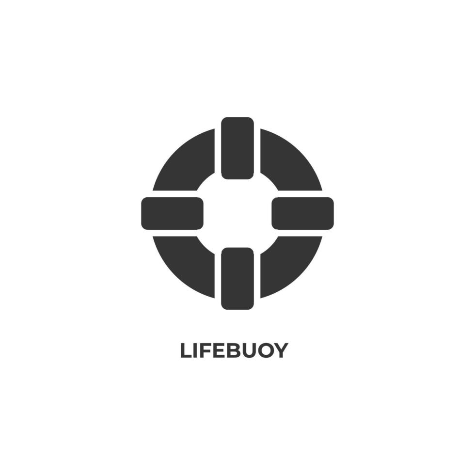 Vector sign of lifebuoy symbol is isolated on a white background. icon color editable.