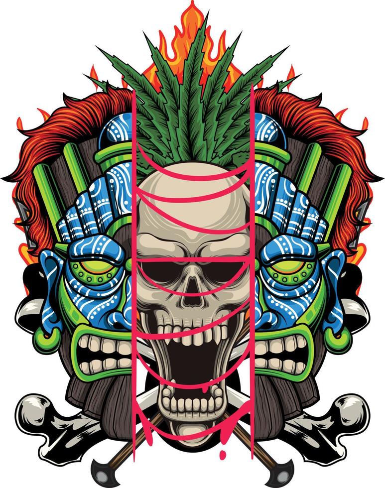 Tiki Mask 6.1 vector