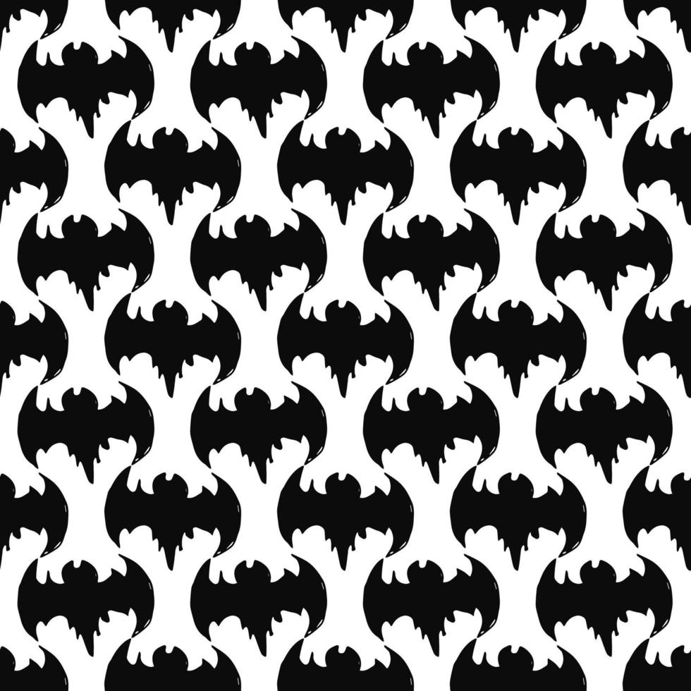 Halloween pattern. Seamless halloween doodle background vector