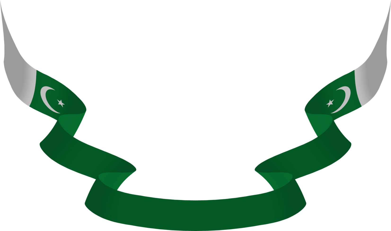 Pakistan flag ribbon png